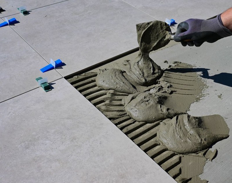 Illustration of stamped concrete installation
